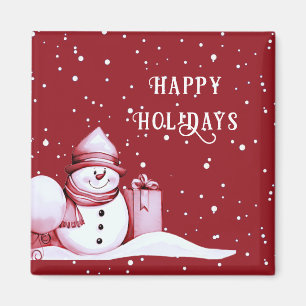 Íman Red Snowman Snowy Natal Magnet