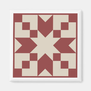 Íman Red Star Barn Quilt Magnet