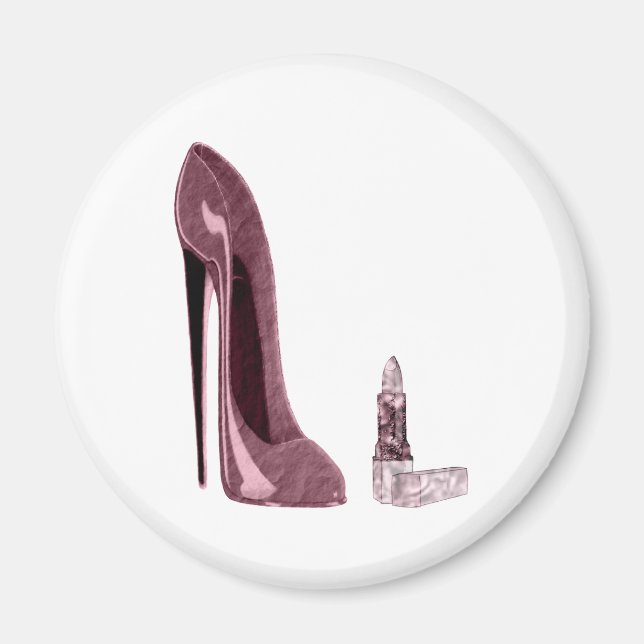 Íman Red Stiletto Calçado e Lipstick (Frente)