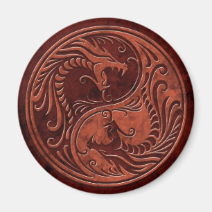 Íman Red Stone Yin Yang Dragon