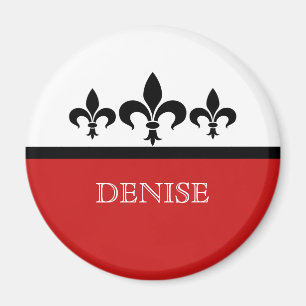 Íman Red Swanky Fleur De Lis Magnet