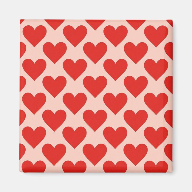 Íman Red, traditional Valentine's day heart (Frente)