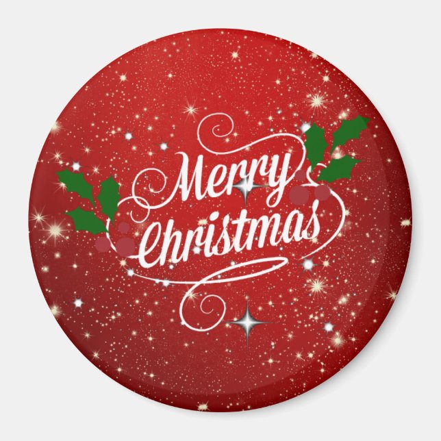 Íman Red Twinkle Feliz Natal, (Frente)
