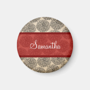 Íman Red Vintage Zinnia Magnet