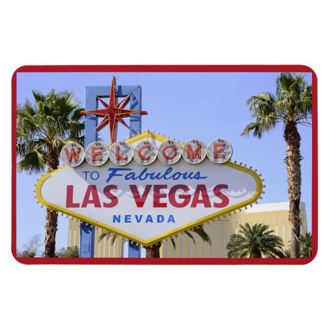 Íman Red Welcome Sinal Nevada Las Vegas (Horizontal)