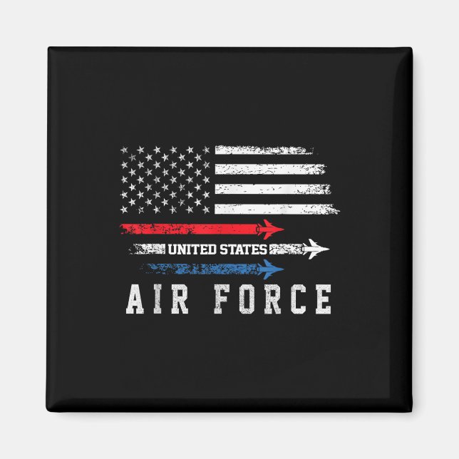 Íman Red White Blue Air Force Flyover Proud American In (Frente)
