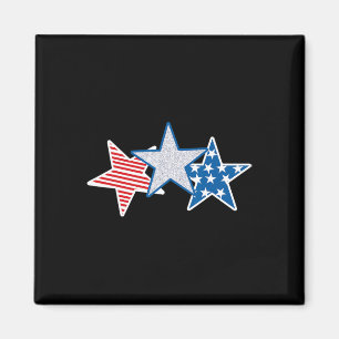 Íman Red White Blue American Flag U.s.a Stars Strip