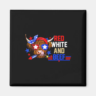 Íman Red White E Beef 4 De Julho Gado American Fla