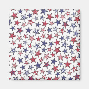 Íman Red White e Blue Stars América Patriótica