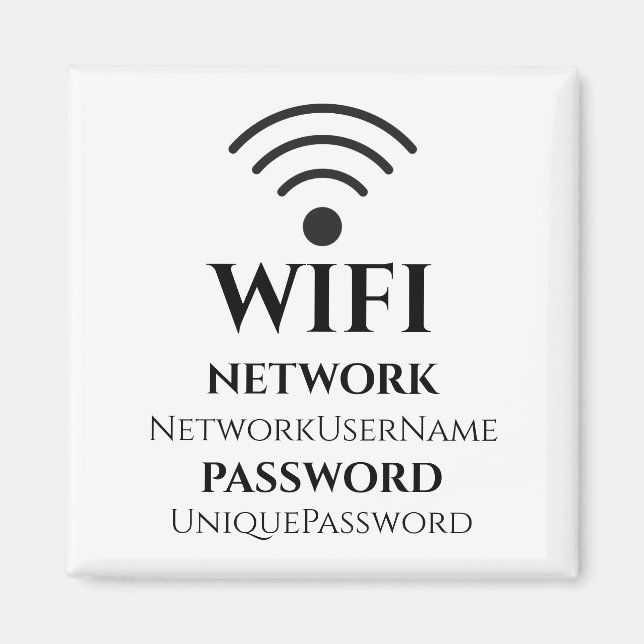 Íman Rede WiFi Moderna e Senha (Frente)