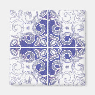 Íman Redemoinho branco azul inspirado pelo português