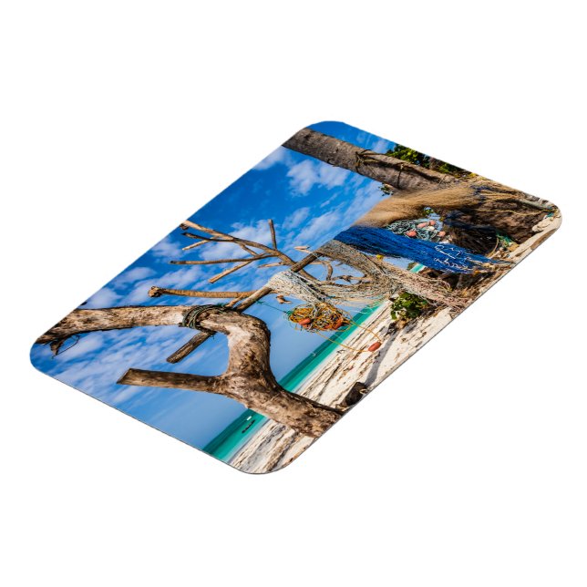 Íman Redes de pesca que secam na praia (Left Side)