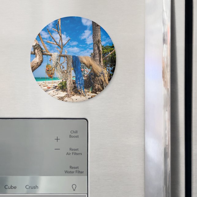 Íman Redes de pesca que secam na praia (In Situ (Fridge))