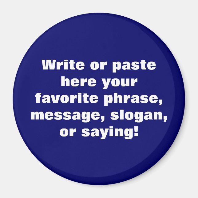 Íman redondo (3 polegadas) (Frente)