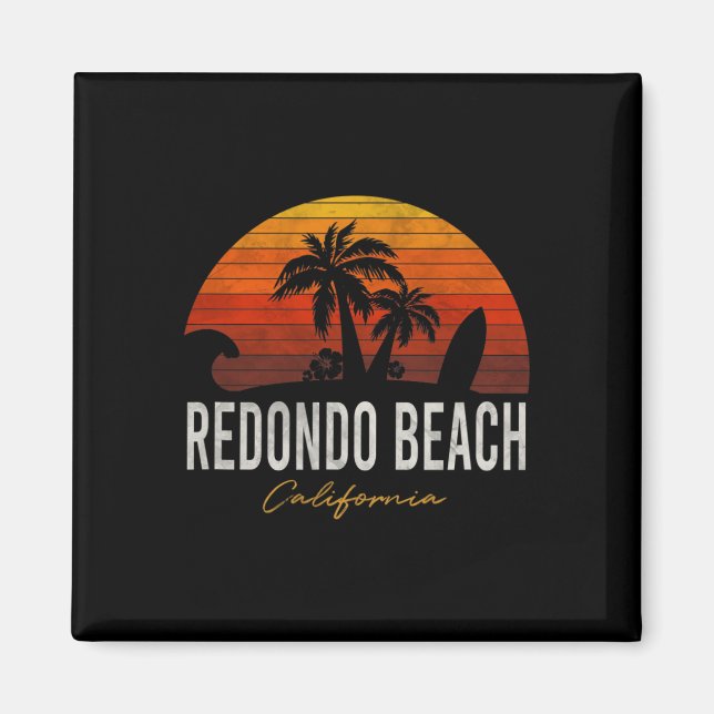 Íman Redondo Beach California Palms Férias Surf Sundo (Frente)