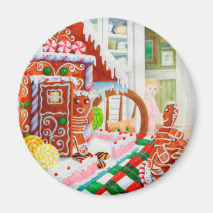 Íman redondo da SURPRESA em GINGERBREAD