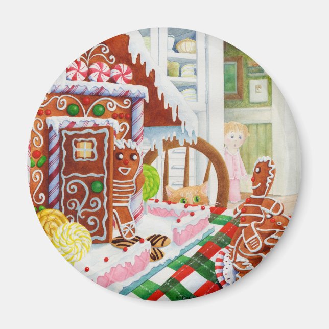 Íman redondo da SURPRESA em GINGERBREAD (Frente)