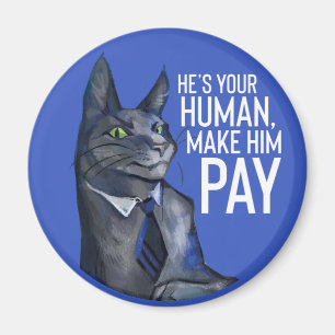 Íman Redondo de Meow Meow Puffytail Magnet