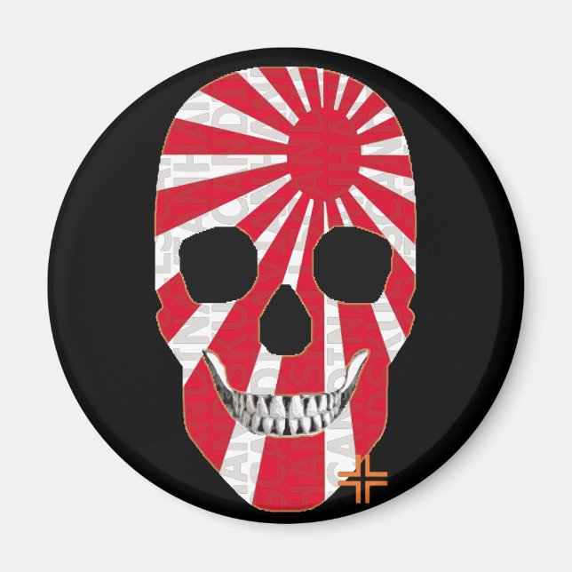Íman redondo de Nipon HANDSKULL B2 (Frente)