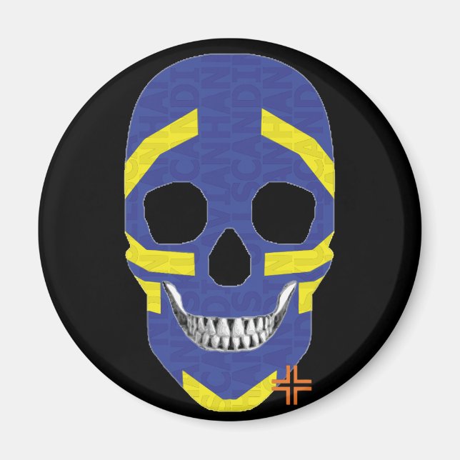 Íman redondo de viragem HANDSKULL B2 (Frente)