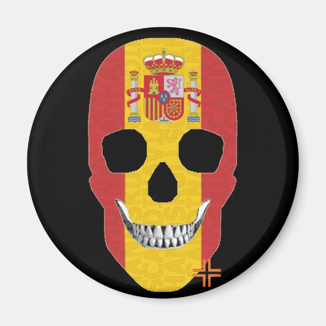 Íman redondo Espanha HANDSKULL B2 (Frente)