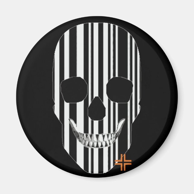 Íman redondo HANDSKULL Codebar B2 (Frente)