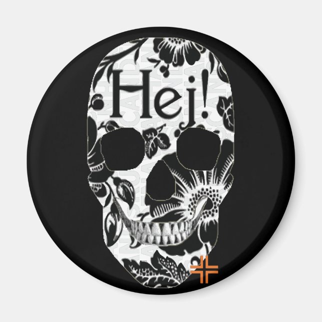 Íman redondo HANDSKULL Hej B2 (Frente)