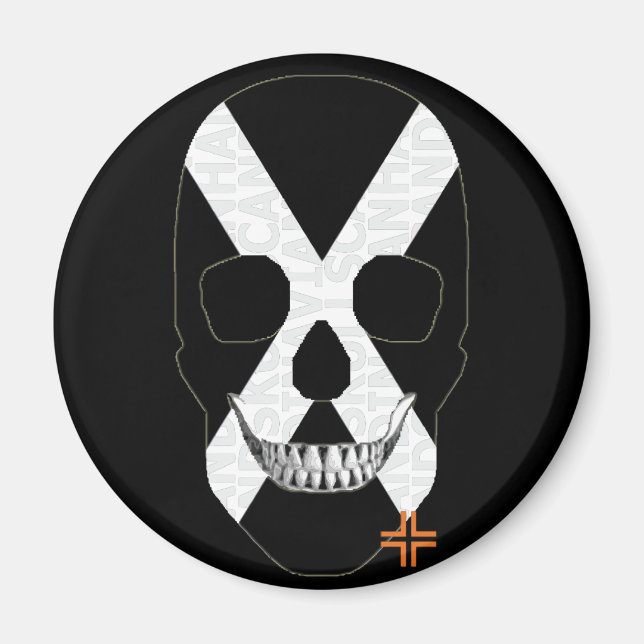 Íman redondo HANDSKULL Tribe B2 (Frente)