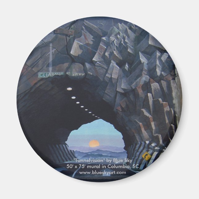 Íman redondo "Tunnelvision" (Frente)