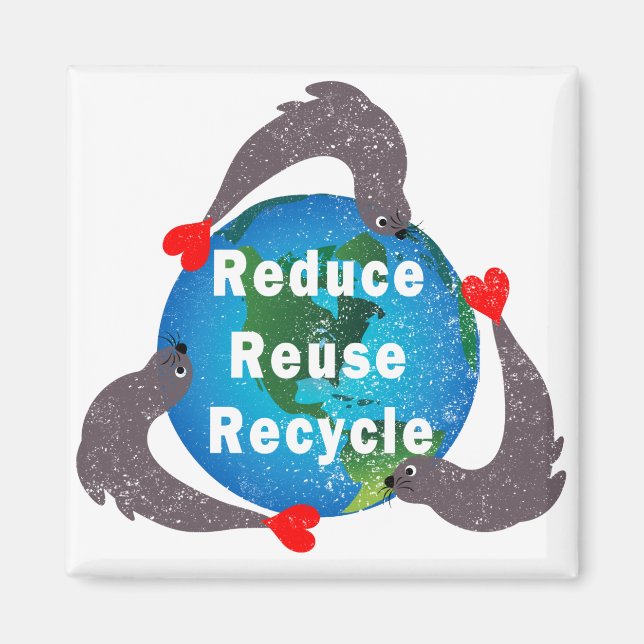 Íman Reduza o Reciclar de reutilização (Frente)