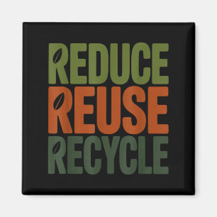 Íman Reduzir reutilizar reciclar eco-friendly dia da te