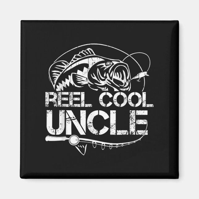 Íman Reel Cool Uncle Fishing Daddy Fathers Day Dad For  (Frente)