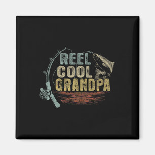 Íman Reel de Pesca Vintage Divertido Avô Legal