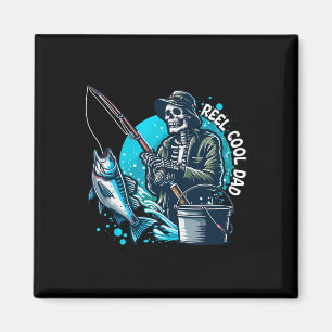 Íman Reel Legal Pai Funny Skeleton Pai de pesca
