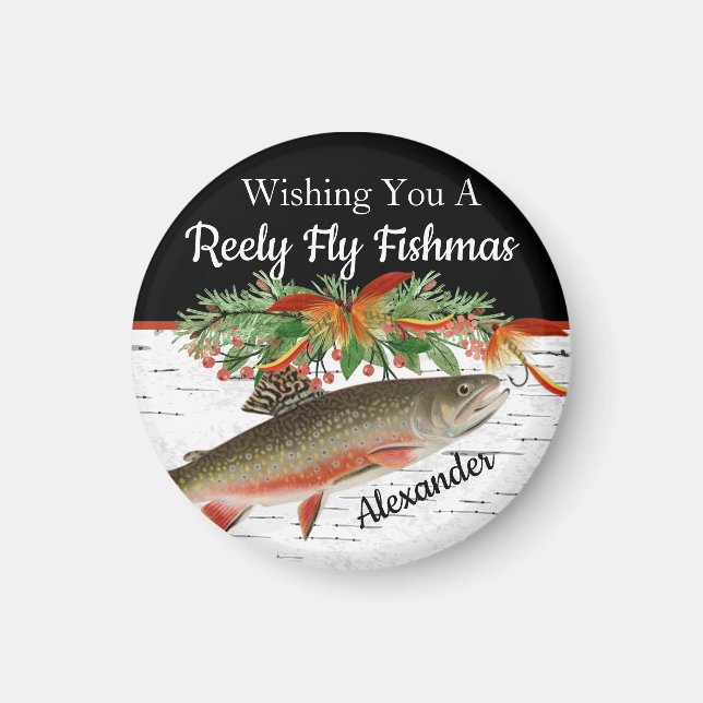 Íman Reely Fly Fishmas Natal de Pesca  (Frente)