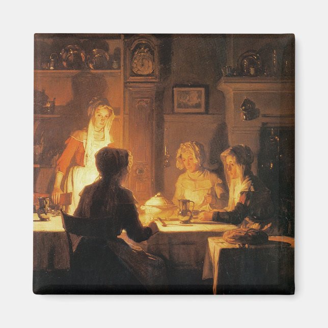 Íman Refeição da noite, c.1900 (óleo na canvas) (Frente)