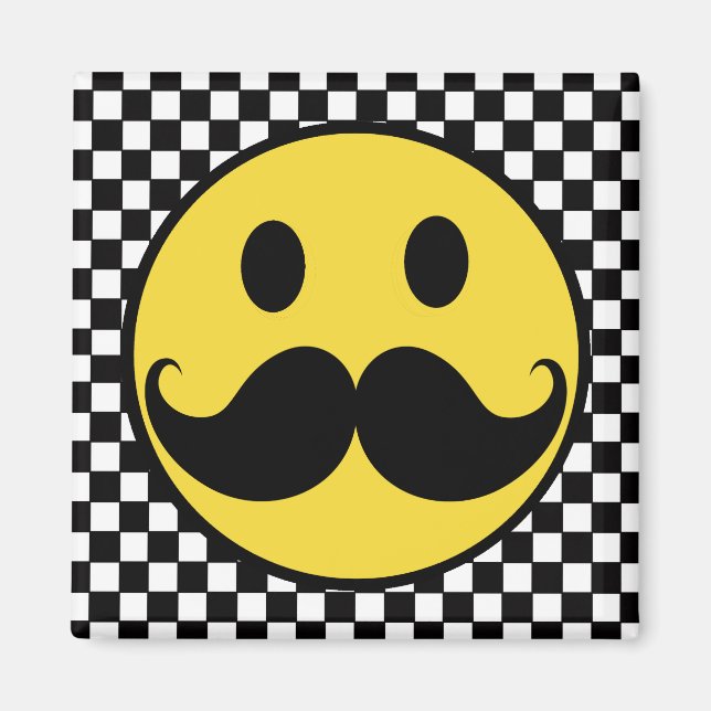 Íman Refletor Mustache Moutache c/ Checkerboard (Frente)