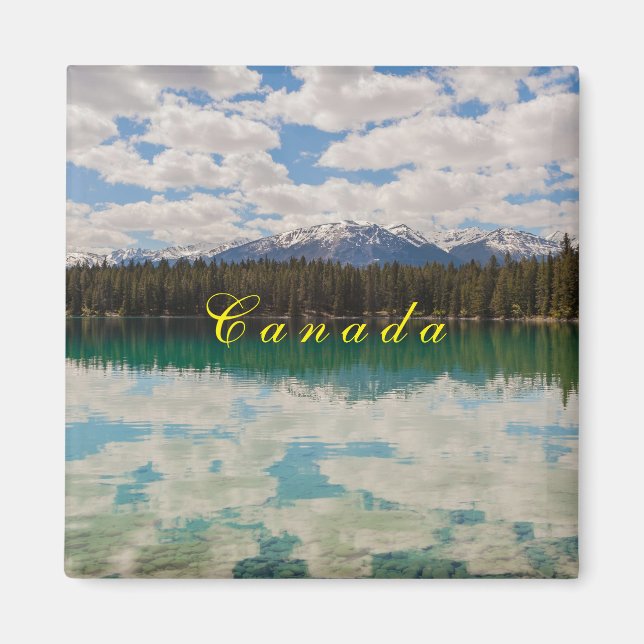 Íman Reflexão Canadiana sobre a paisagem hídrica (Frente)