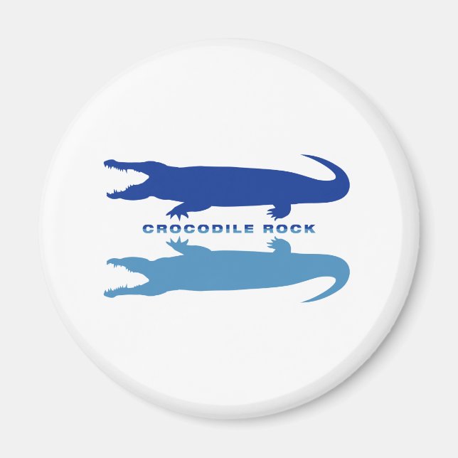 Íman Reflexão Crocodilo (Azul) (Frente)