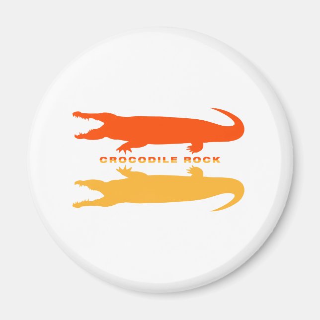 Íman Reflexão Crocodilo (Laranja) (Frente)