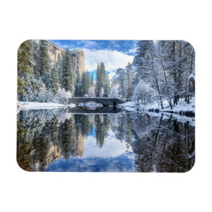 Íman Reflexão do inverno em Yosemite