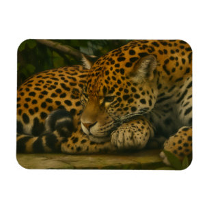 Íman Reflexão sobre Jaguar - Impressão de Arte sobre Se