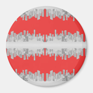 Íman reflexo da cidade pixelada