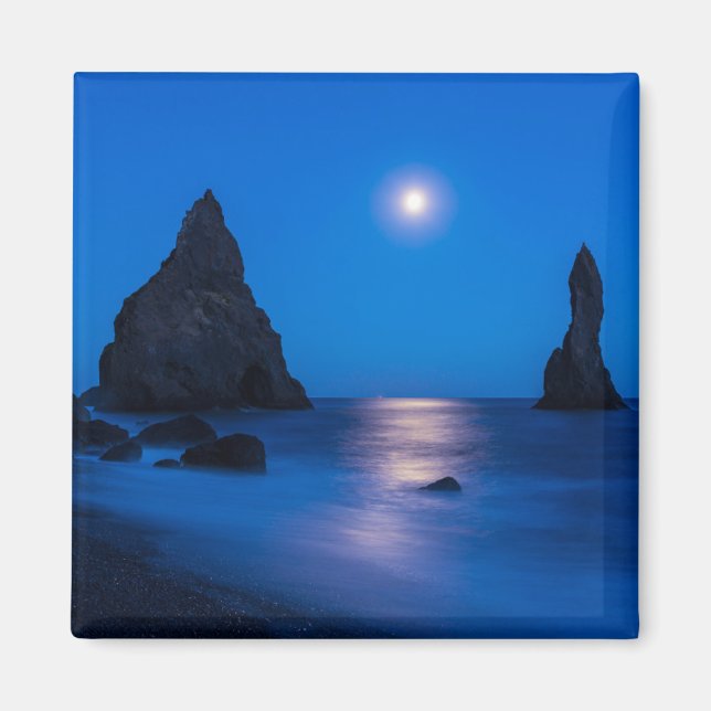 Íman Reflexo do Nascer da Lua | Islândia, Reynisdrangur (Frente)