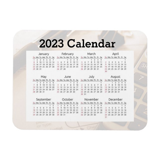 Íman Refrigerador de Calendário 2023 (Horizontal)