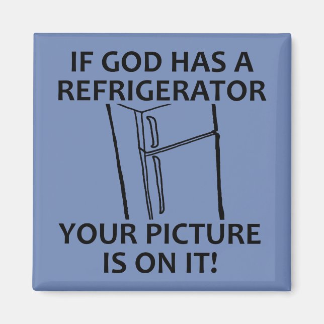 Íman Refrigerador do Deus Cristão Sua Imagem (Frente)