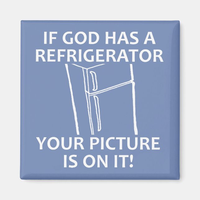 Íman Refrigerador do Deus Cristão Sua Imagem (Frente)