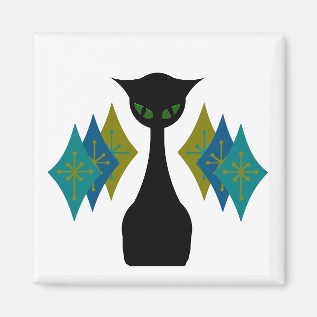 Íman Refrigerador Retroativo Moderno de Meio século de  (Frente)