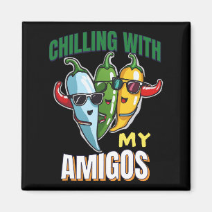 Íman Refrigerindo Com Minha Amigos Cinco De Mayo Chilly