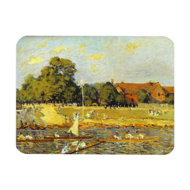 Íman Regata em Hampton Court Alfred Sisley Poster (Horizontal)